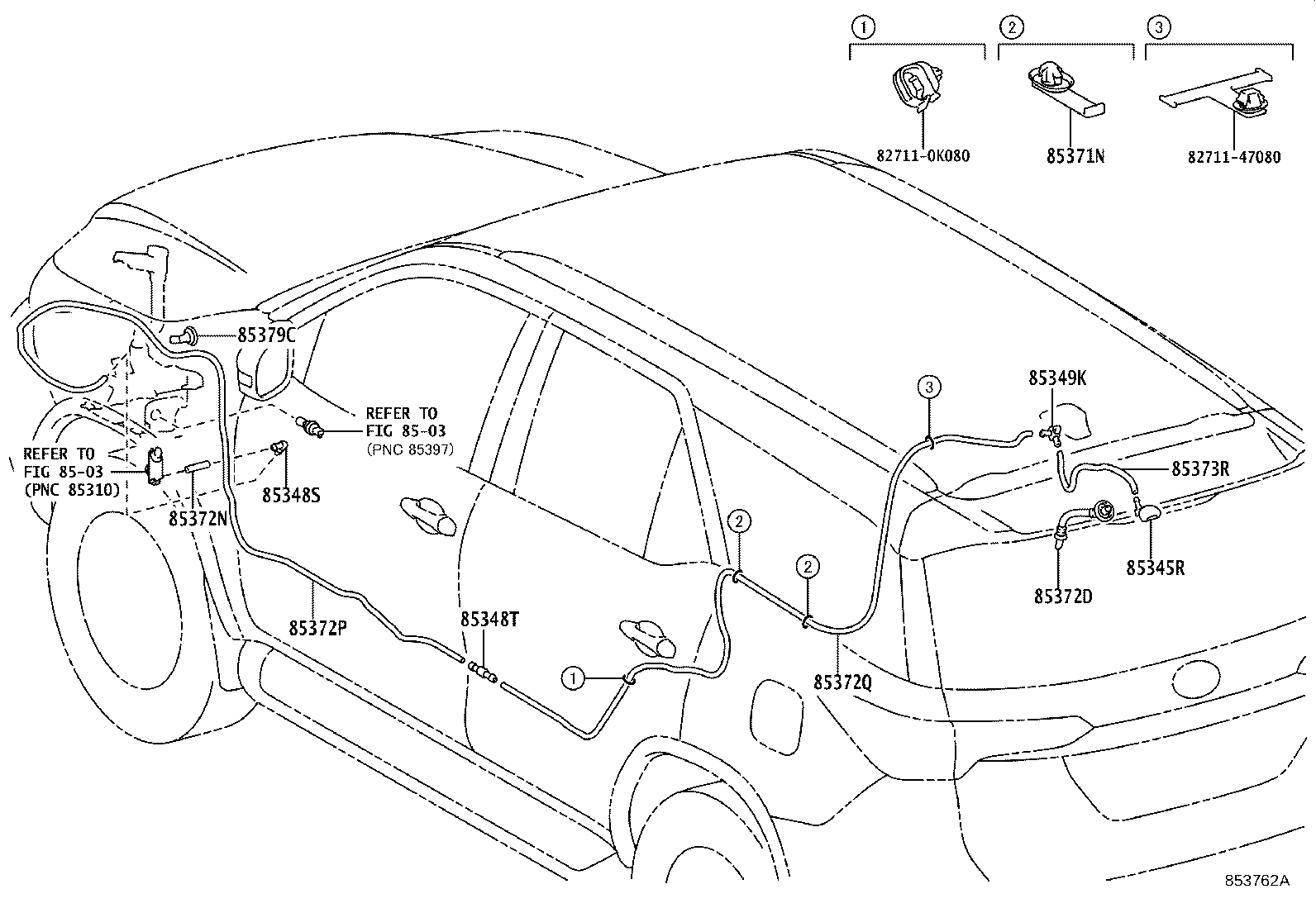 90068-59151 HOSE, REAR WASHER (FROM JOINT TO JOINT), NO.2 product image