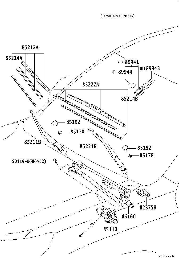 85150-60410 LINK ASSY, WINDSHIELD WIPER product image