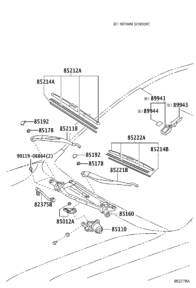 85150-60510 LINK ASSY, WINDSHIELD WIPER product image