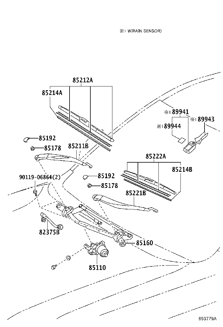 85150-60410 LINK ASSY, WINDSHIELD WIPER product image