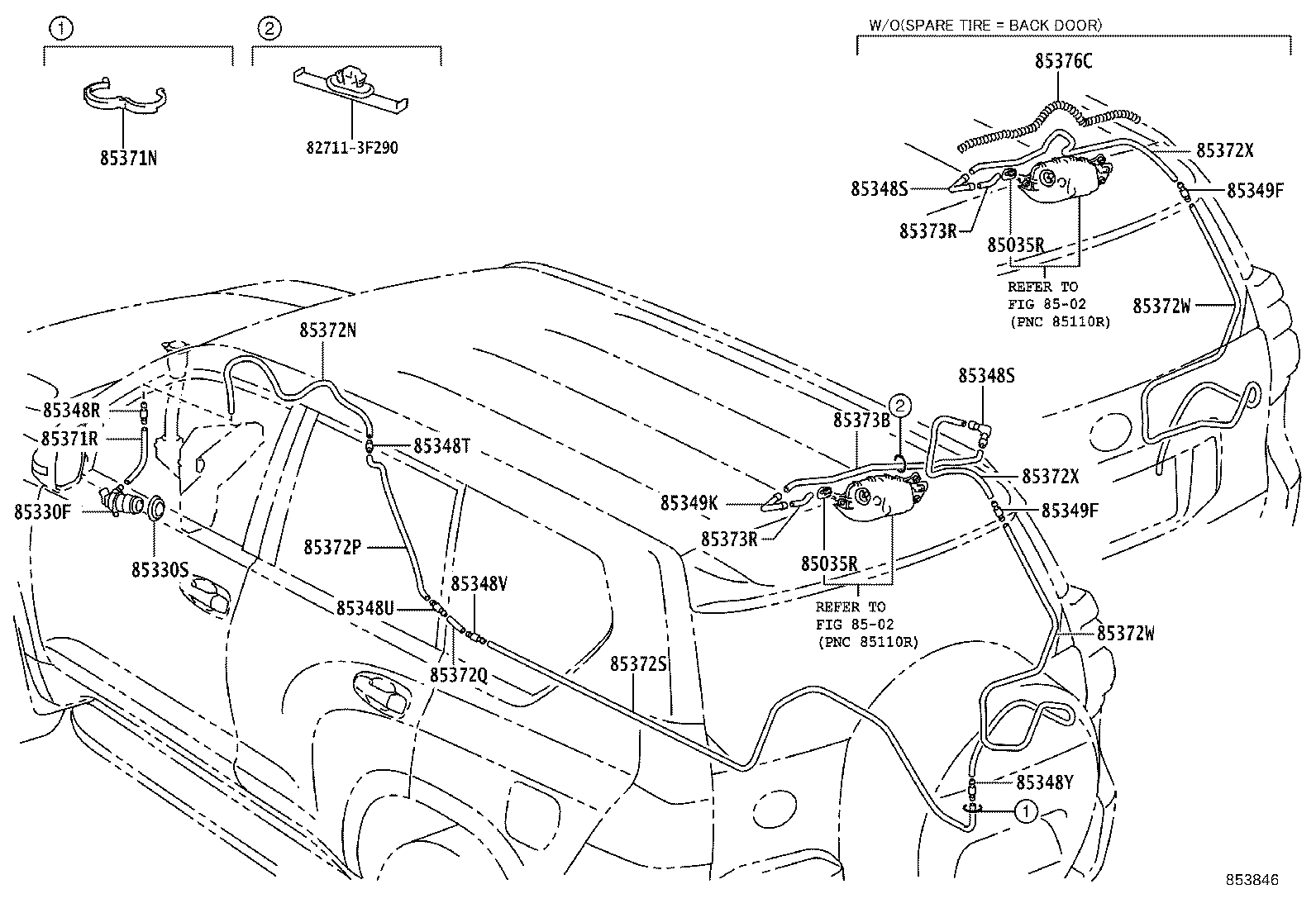 90068-59092 HOSE, REAR WASHER (FROM JOINT TO JOINT), NO.4 product image
