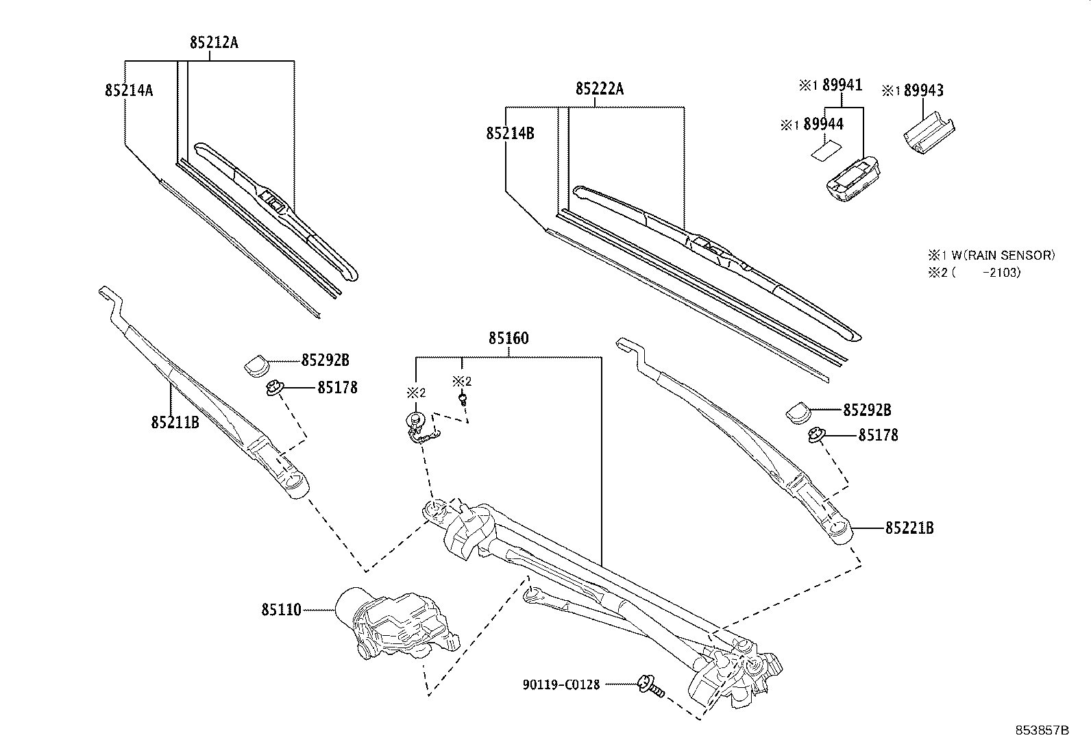 89941-06020 SENSOR, RAIN product image