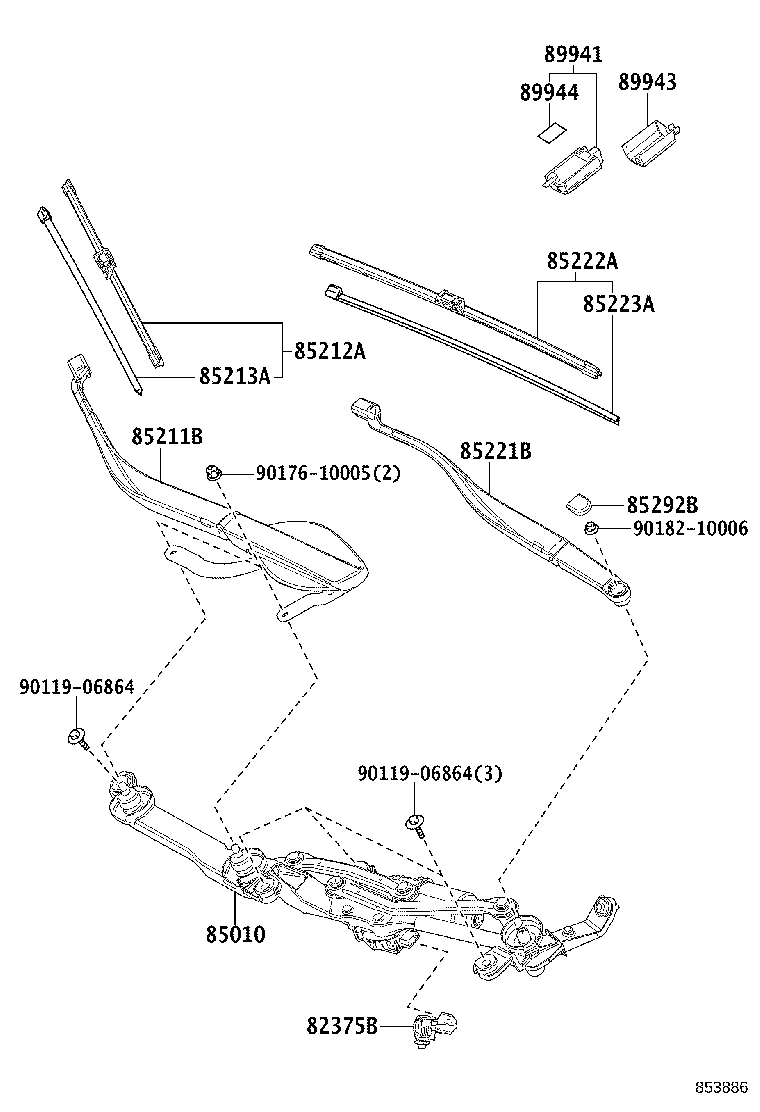 89941-47010 SENSOR, RAIN product image