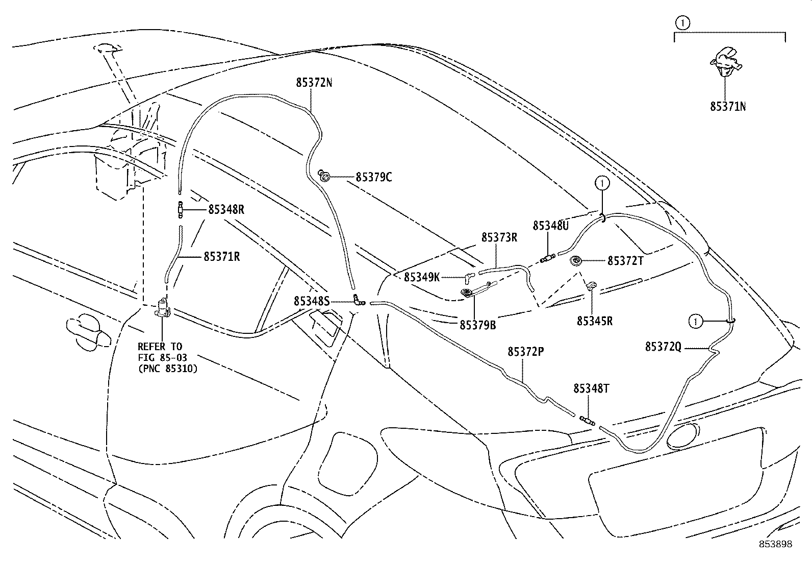 90068-59173 HOSE, REAR WASHER (FROM JOINT TO JOINT), NO.2 product image