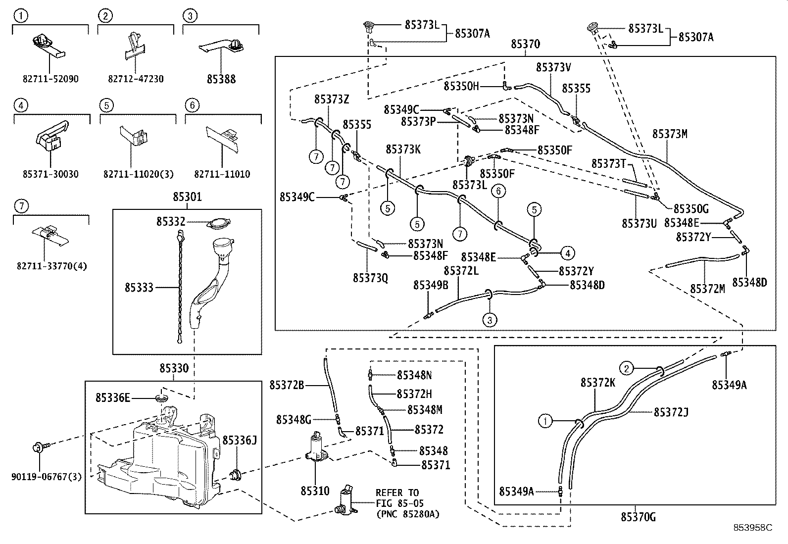 85355-30120 JAR ASSY, WINDSHIELD WASHER product image