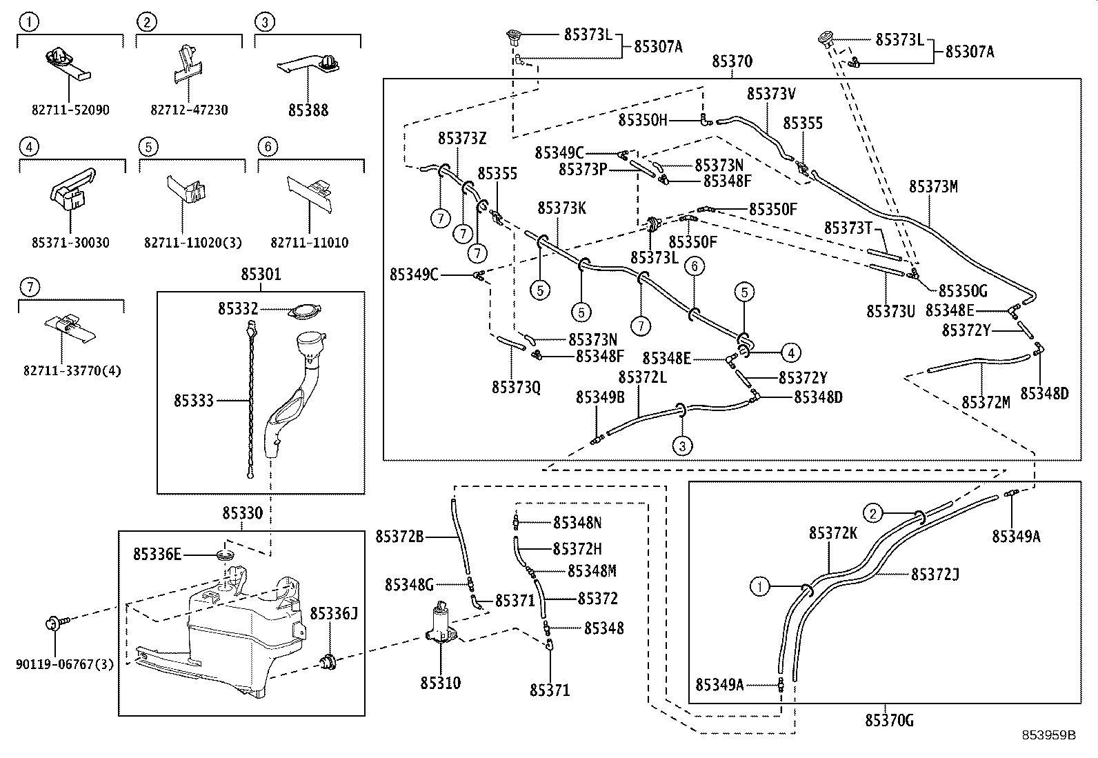 85355-30120 JAR ASSY, WINDSHIELD WASHER product image