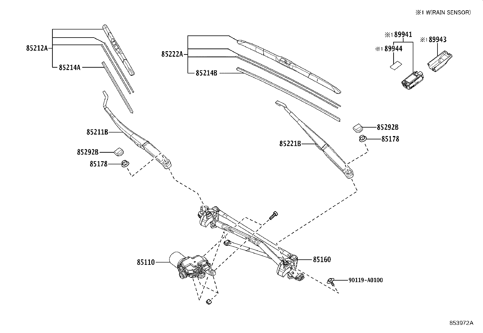 Toyota 85150-06251 LINK ASSY, WINDSHIELD WIPER