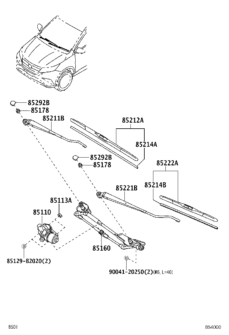85292-BZ020 CAP, FRONT WIPER ARM HEAD product image