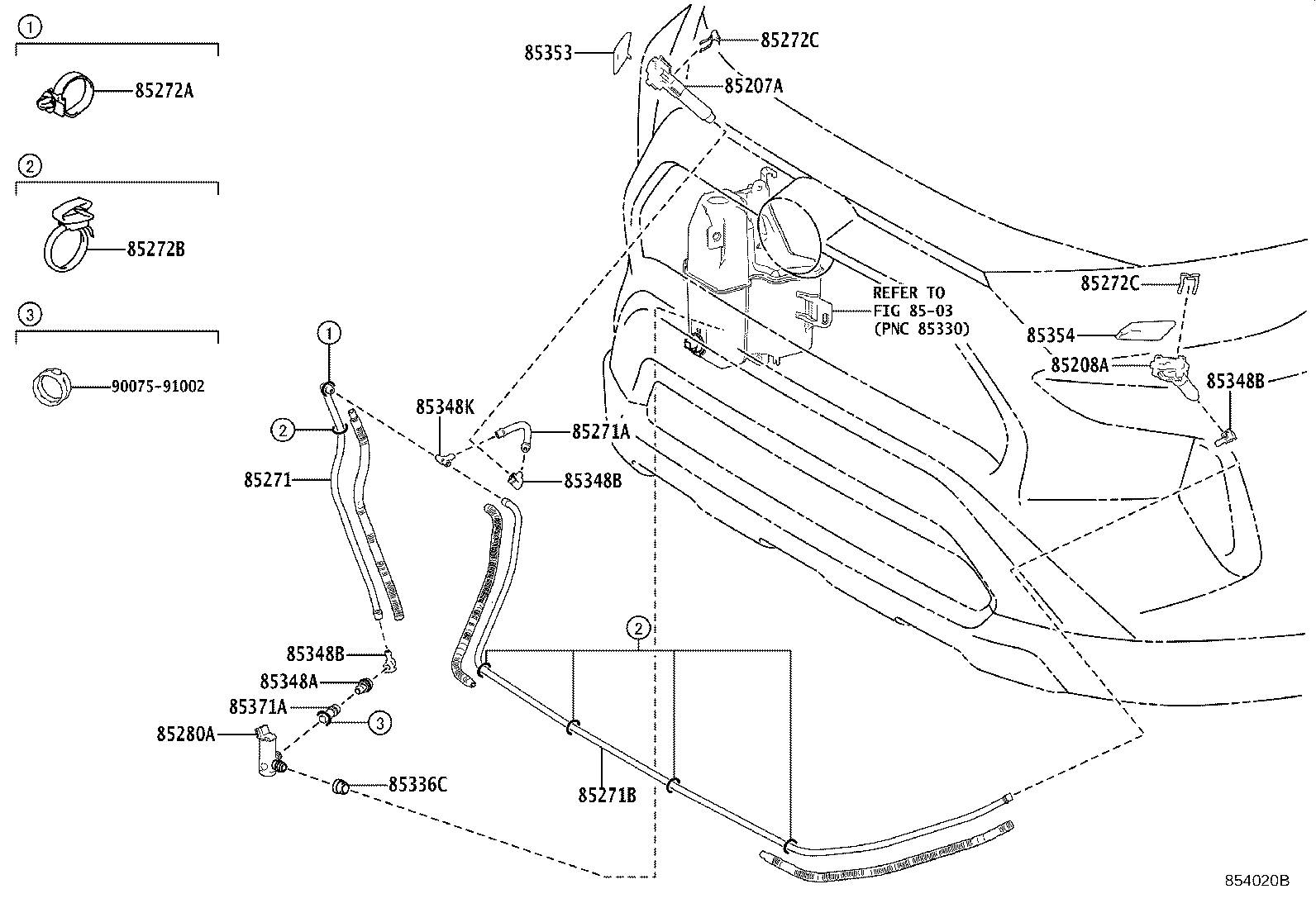 Toyota 85353-42010-D1 COVER, HEADLAMP WASHER, RH