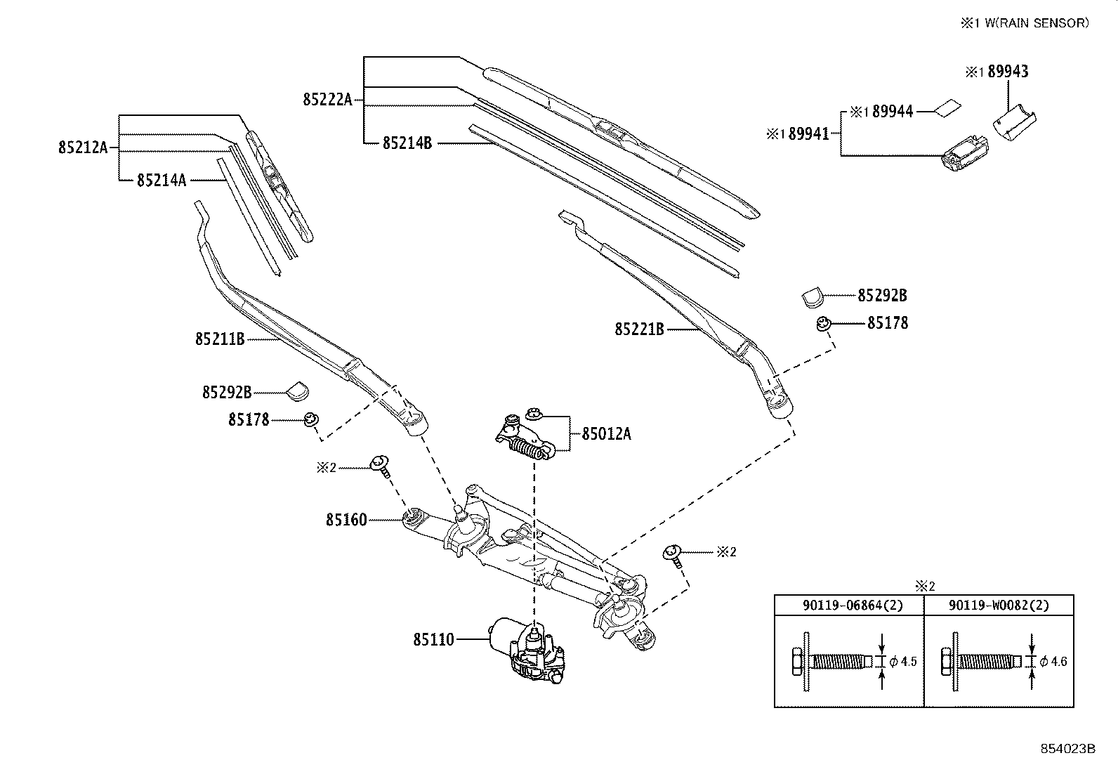 85150-02430 LINK ASSY, WINDSHIELD WIPER product image