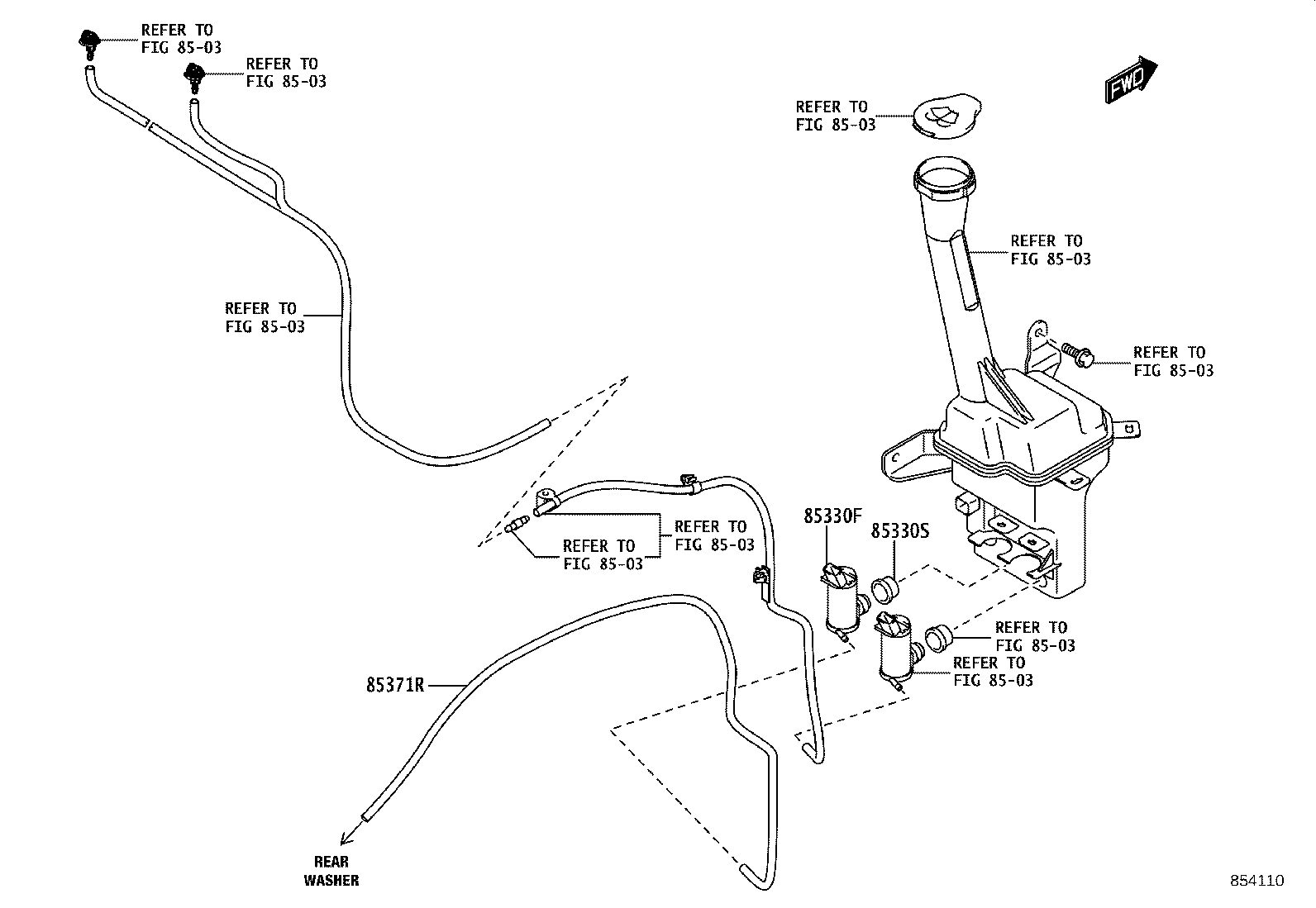 90118-WC484 NOZZLE, REAR WASHER product image