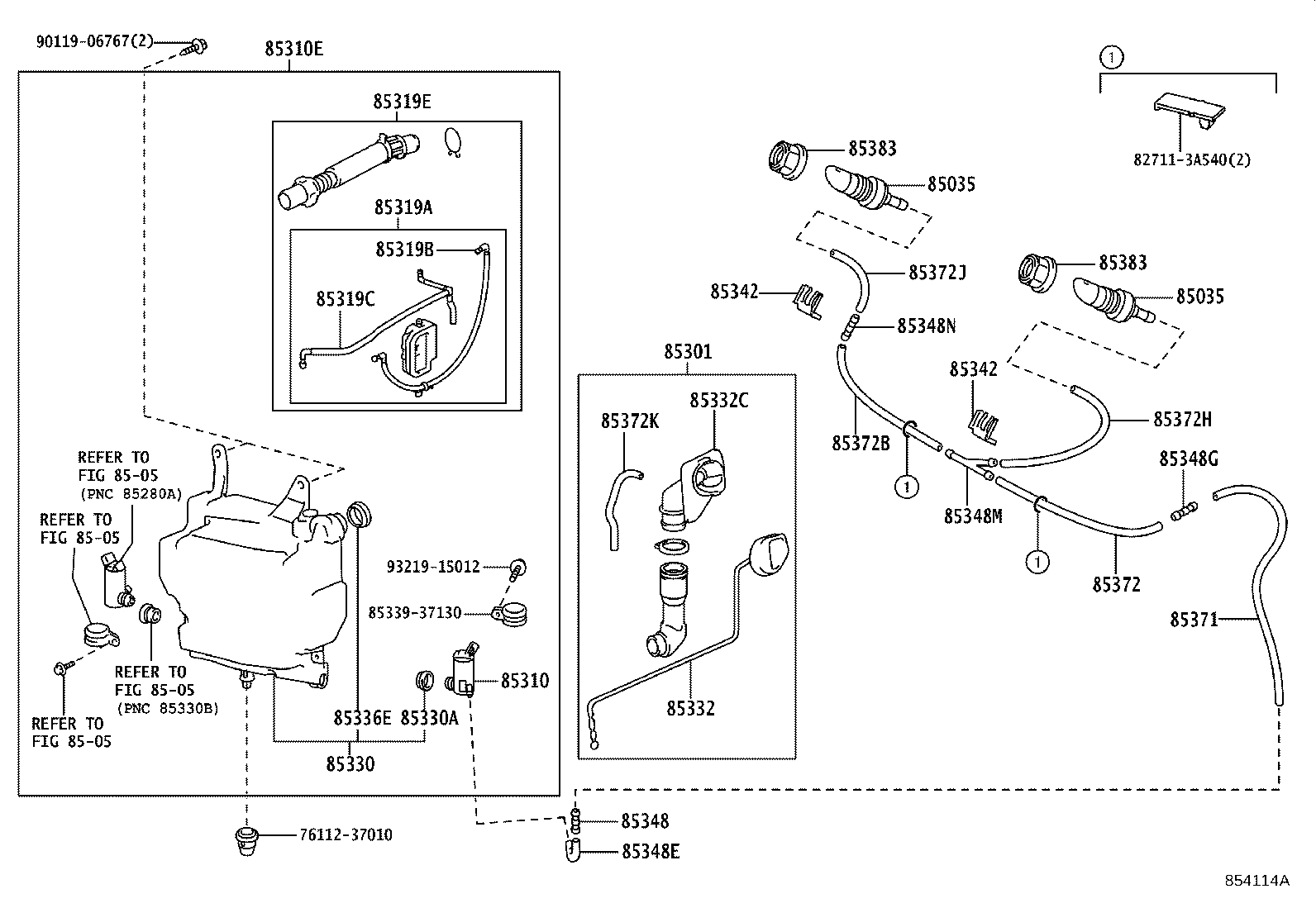 85355-37031 JAR ASSY, WINDSHIELD WASHER product image
