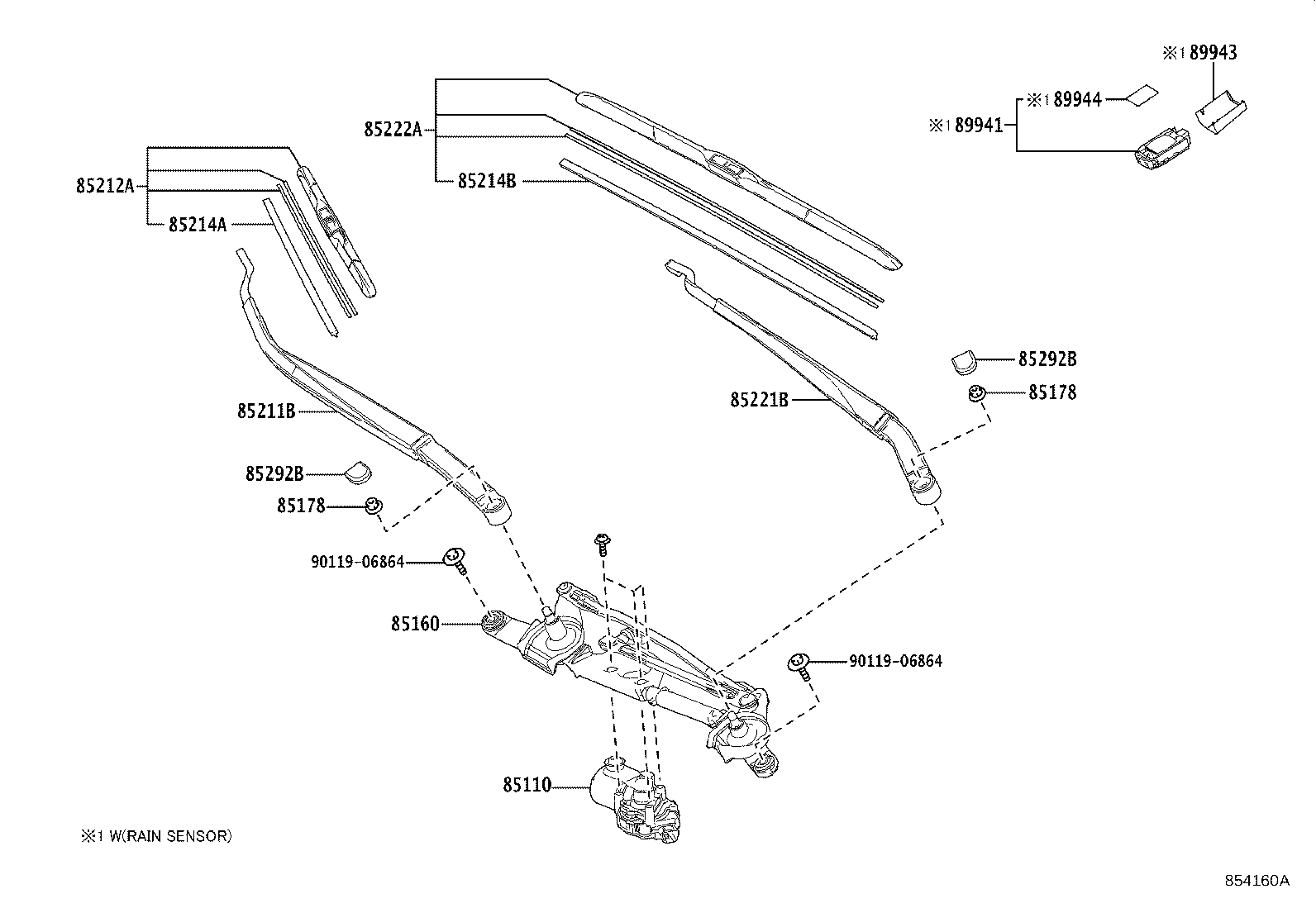85150-02520 LINK ASSY, WINDSHIELD WIPER product image