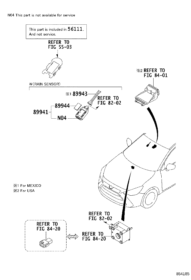 85221-WB002 ARM, FRONT WIPER, RH product image