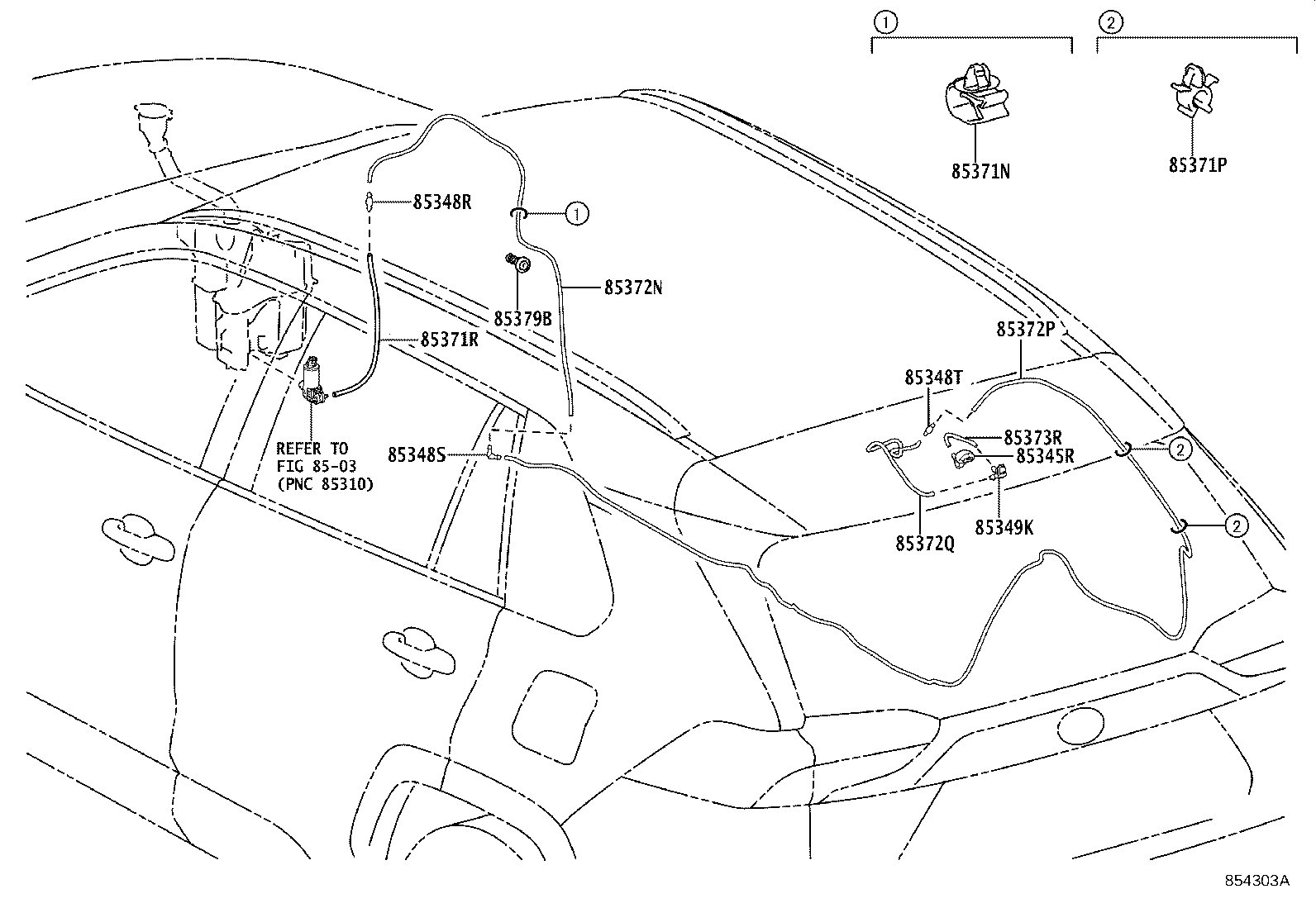 90099-62124 HOSE, REAR WASHER (FROM JOINT TO JOINT), NO.2 product image