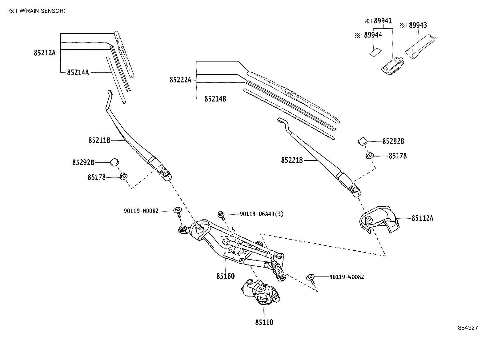 89943-78020 COVER, RAIN SENSOR product image