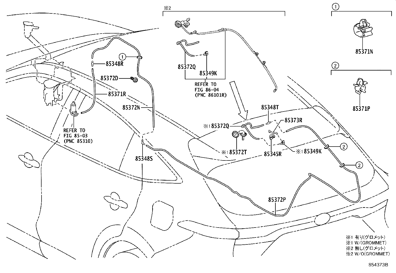 90099-62240 HOSE, REAR WASHER (FROM JOINT TO JOINT), NO.3 product image