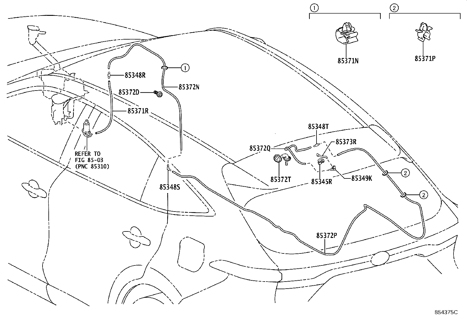 867F2-48010 HOSE, REAR WASHER(FROM JOINT TO JOINT), NO.8 product image