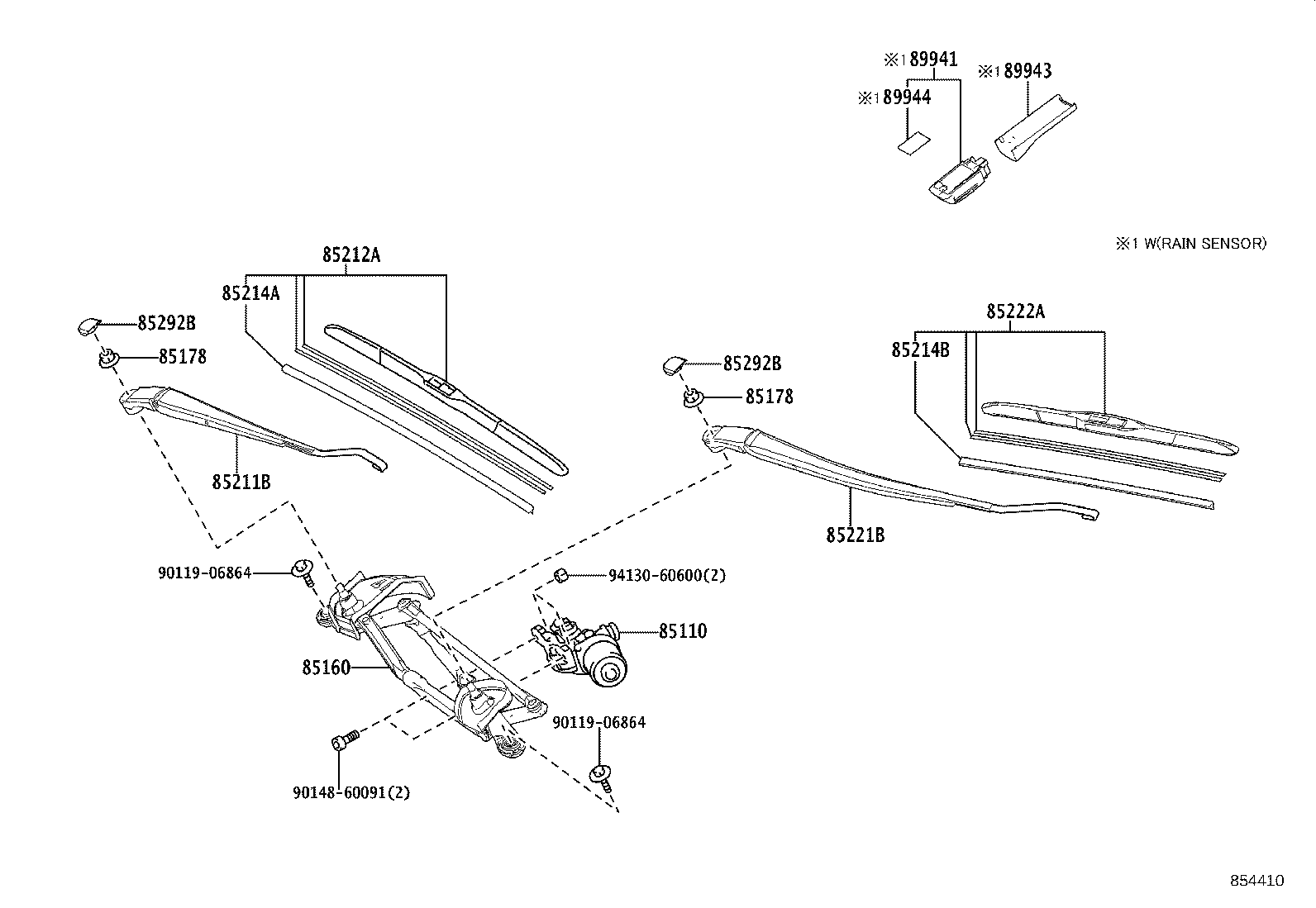 89941-30040 SENSOR, RAIN product image