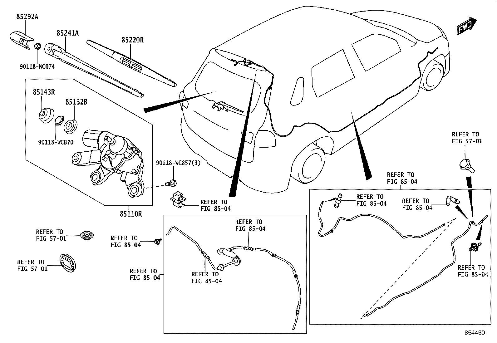 85143-WC002 GROMMET, REAR WIPER MOTOR product image