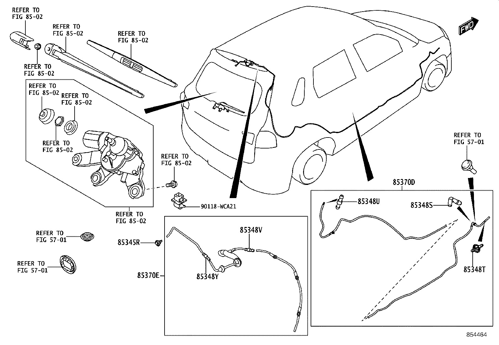 85355-WC003 JOINT, REAR WASHER HOSE, NO.2 product image