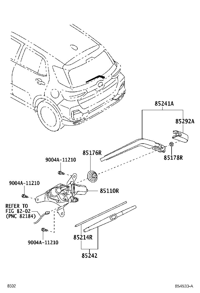 Toyota 9004A-17218 NUT (FOR REAR WIPER ARM SETTING)