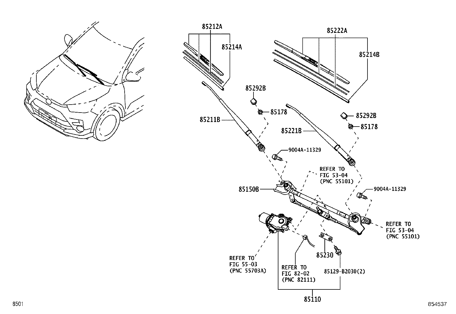 81128-87205 NUT (FOR FRONT WIPER ARM SETTING) product image
