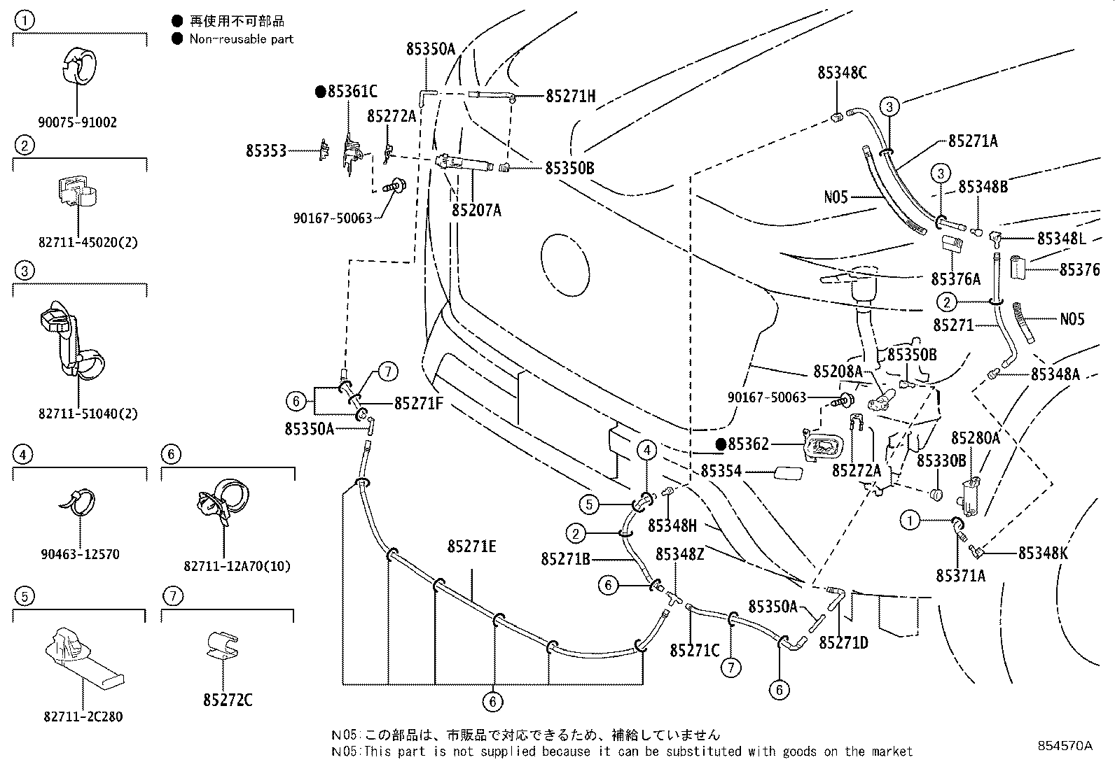 85361-60210 BRACKET, WASHER product image