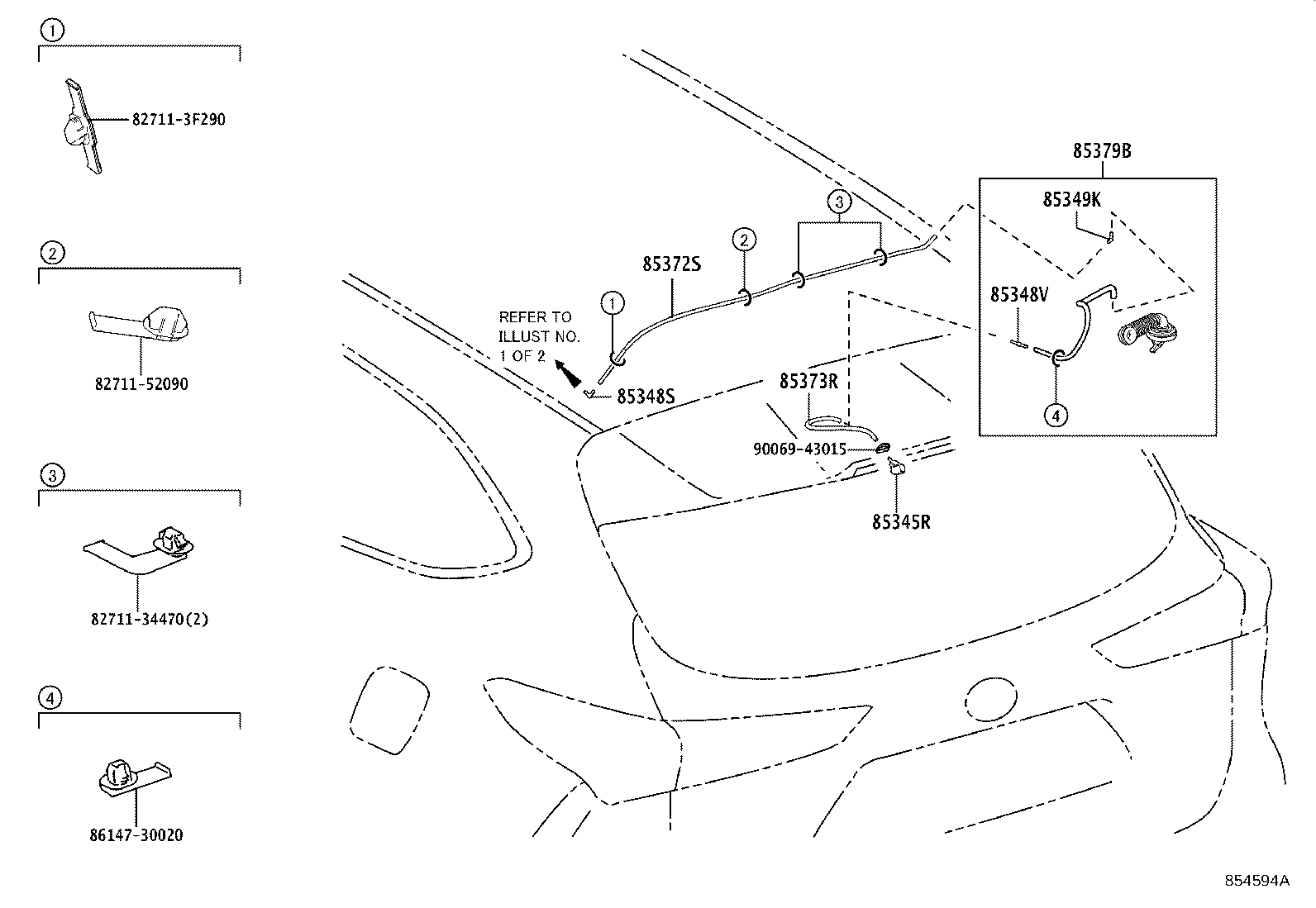 85370-0E560 HOSE, REAR WASHER (FROM JOINT TO JOINT), NO.3 product image