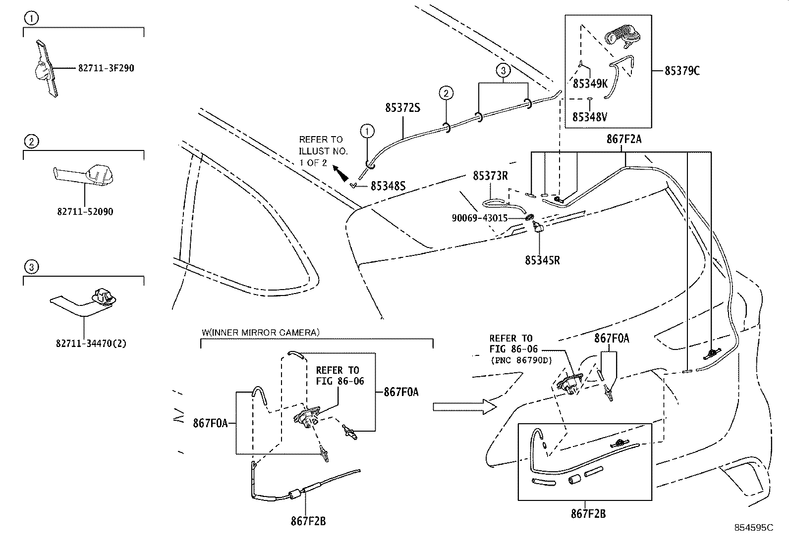85370-0E560 HOSE, REAR WASHER (FROM JOINT TO JOINT), NO.3 product image