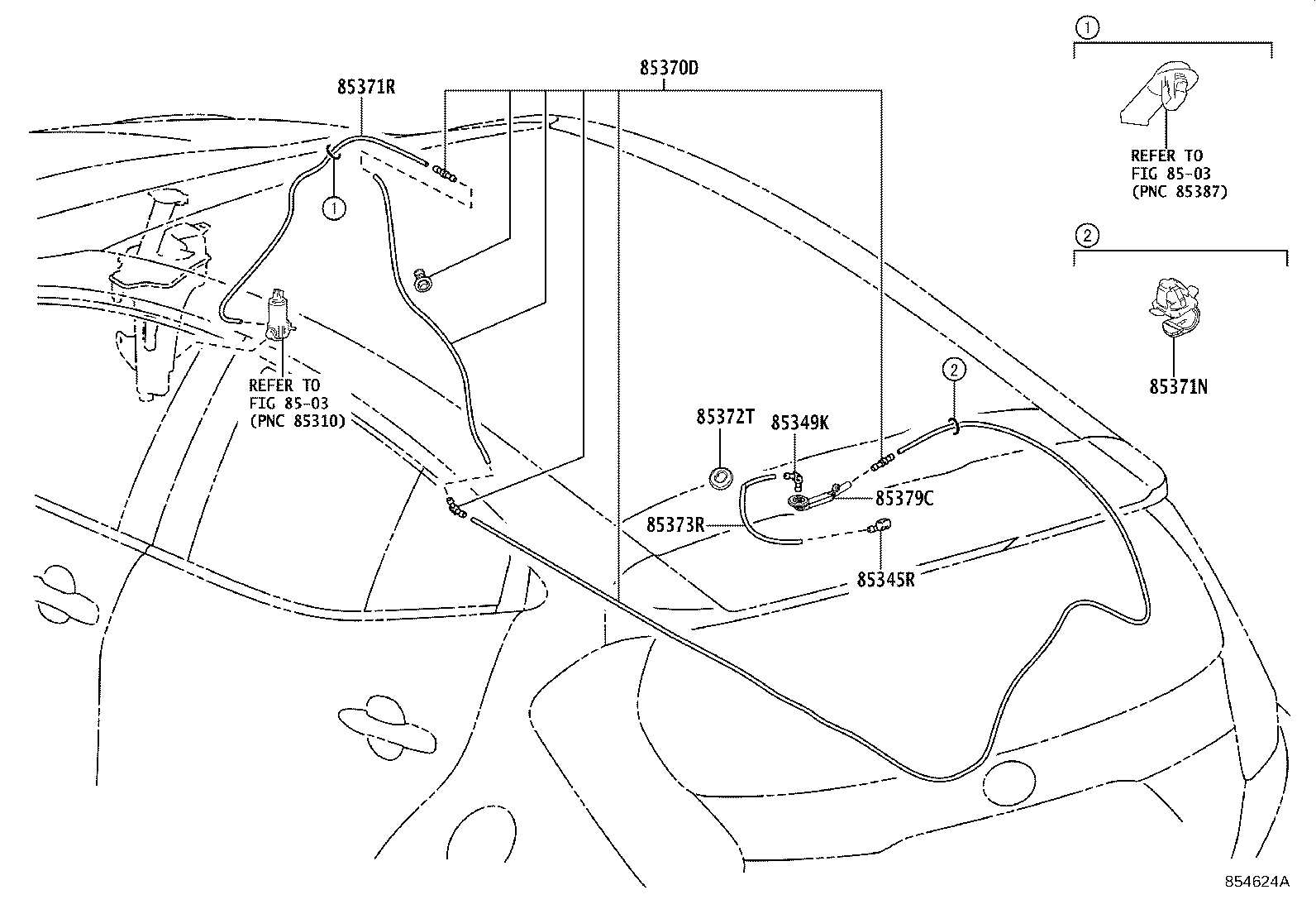 85391-52210 NOZZLE, REAR WASHER product image