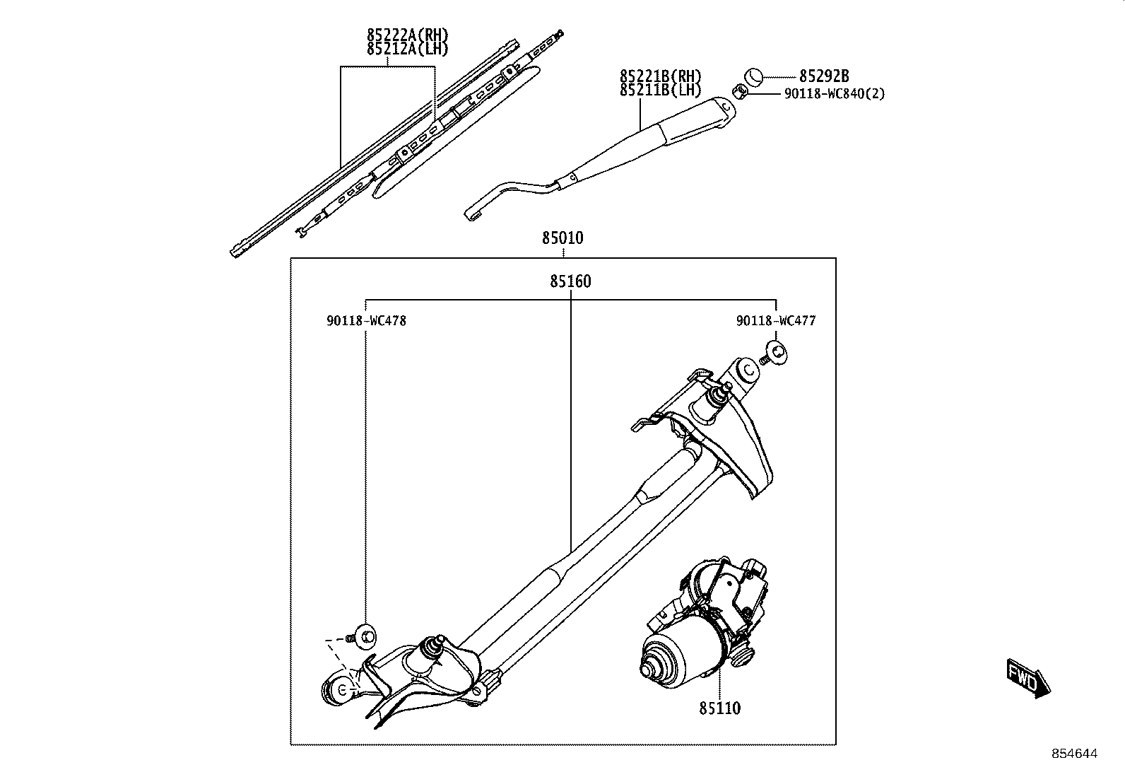 85150-WC002 LINK ASSY, WINDSHIELD WIPER product image