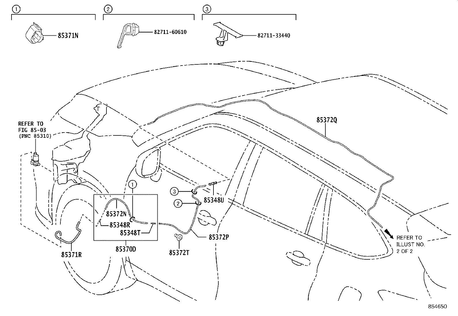 90069-46181 HOSE, REAR WASHER (FROM MOTOR TO JOINT) product image