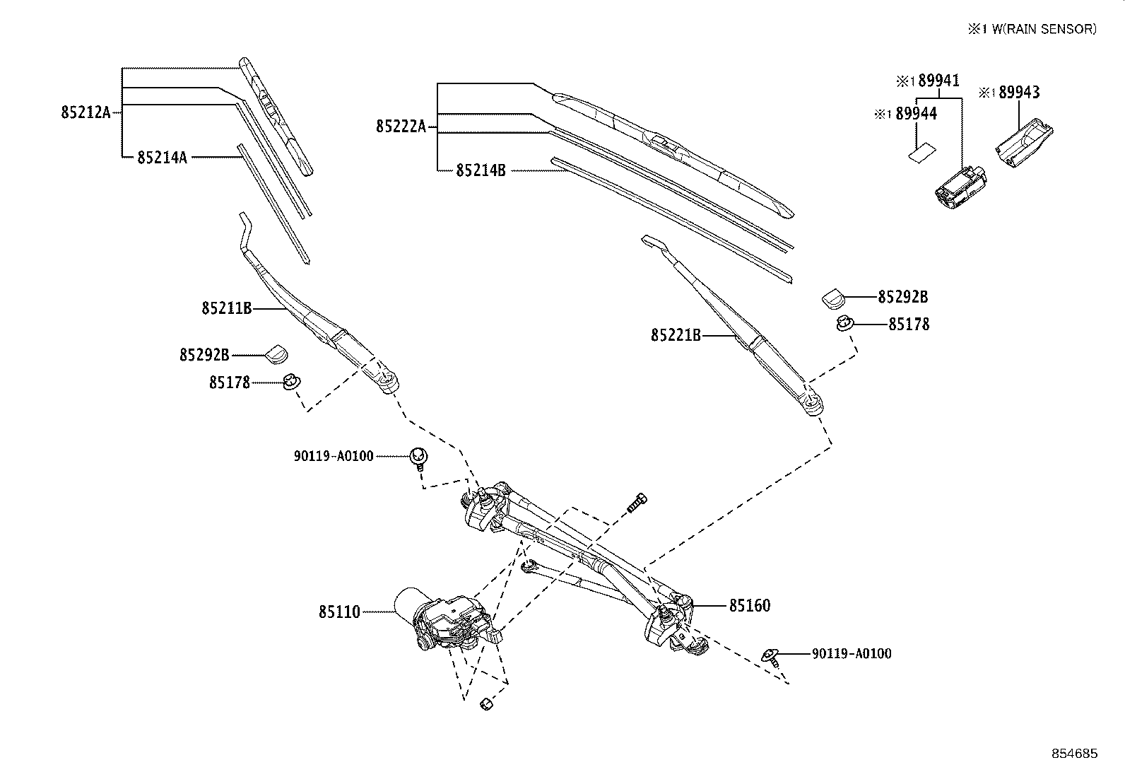 85212-06240 BLADE, FR WIPER, RH product image