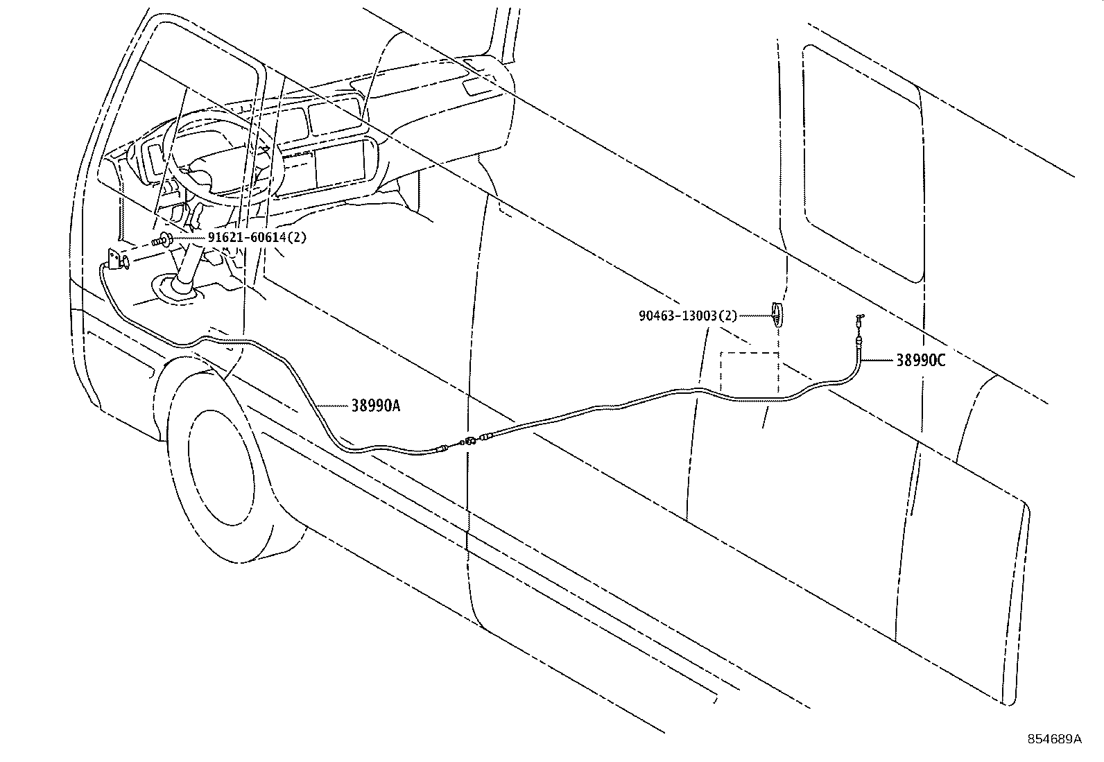 38990-0S031 LEVER ASSY, SELECT CONTROL product image