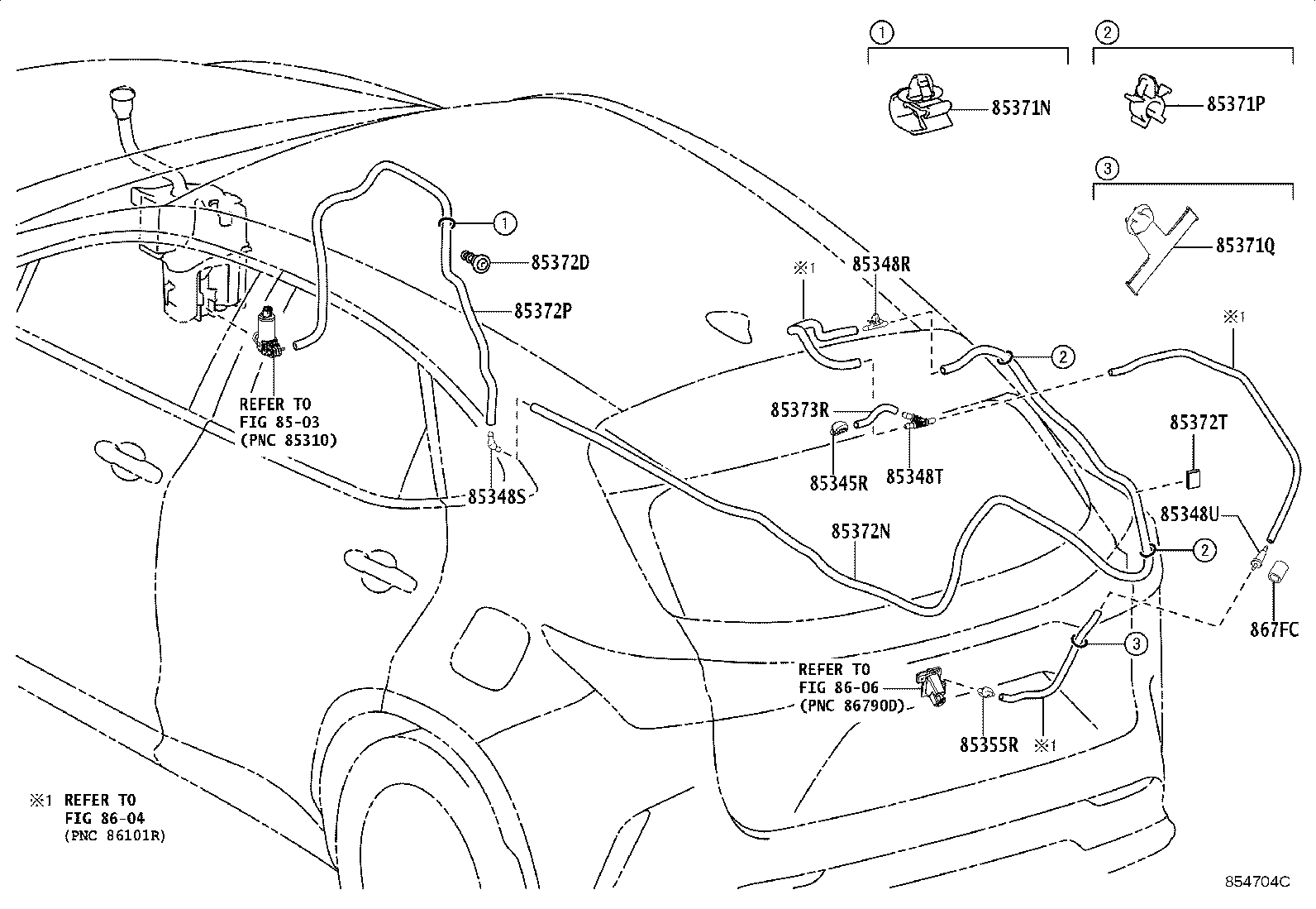 85376-26530 JOINT, REAR WASHER HOSE, NO.3 product image
