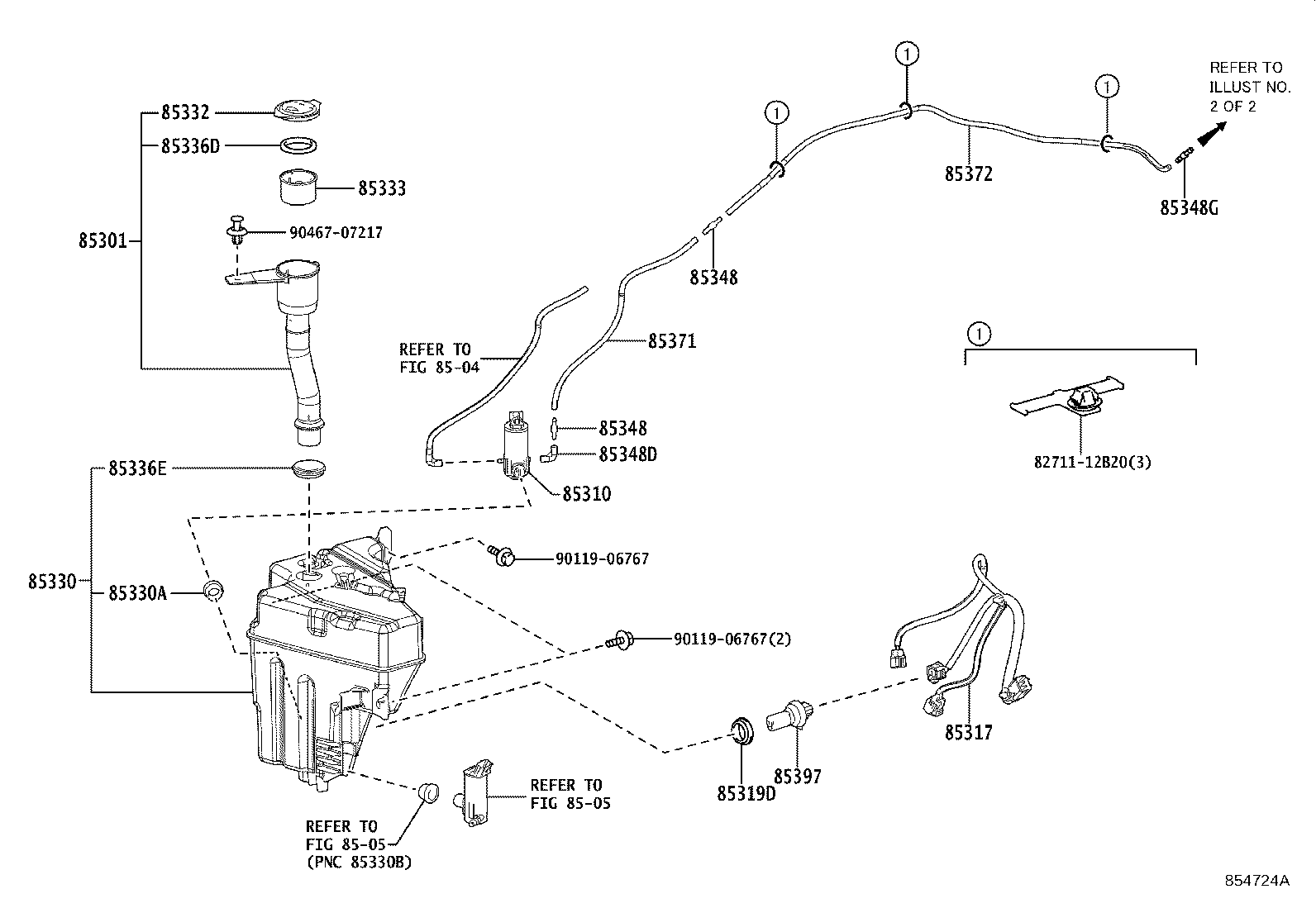 Toyota 85316-60470 CAP, WINDSHIELD WASHER JAR