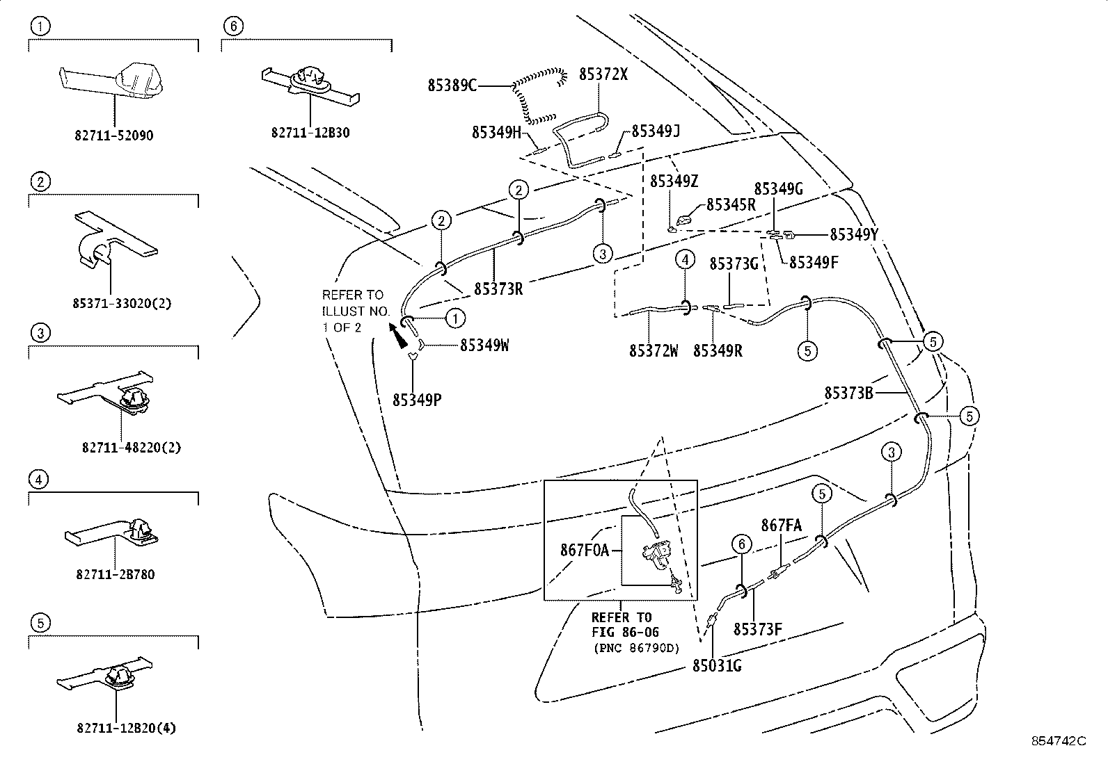90099-62261 HOSE, REAR WASHER(FROM JOINT TO JOINT), NO.7 product image