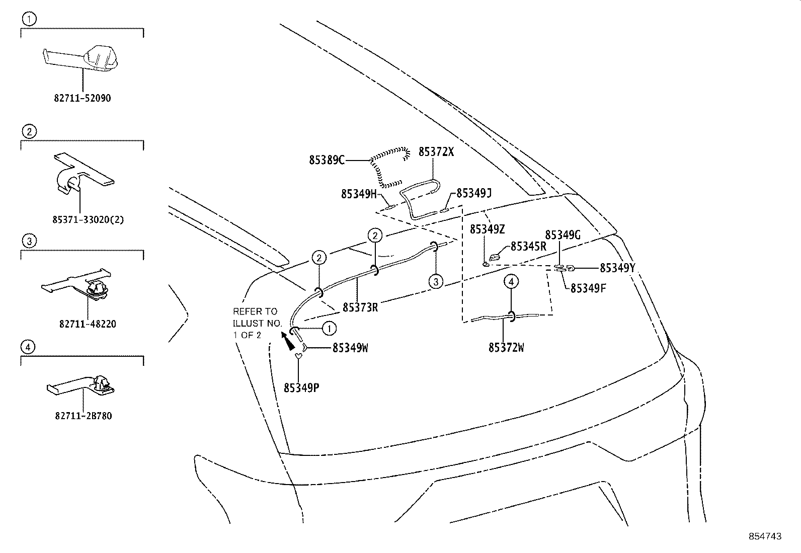 90099-62261 HOSE, REAR WASHER(FROM JOINT TO JOINT), NO.7 product image