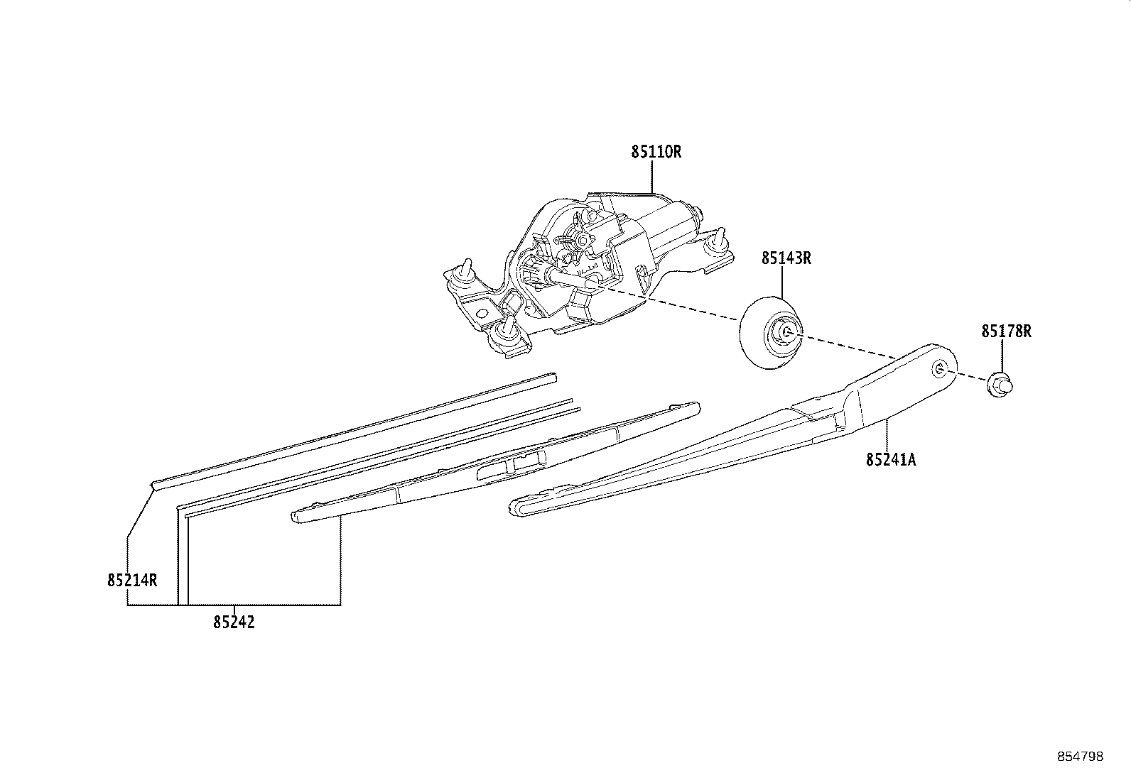 85242-28090 BLADE, RR WIPER product image