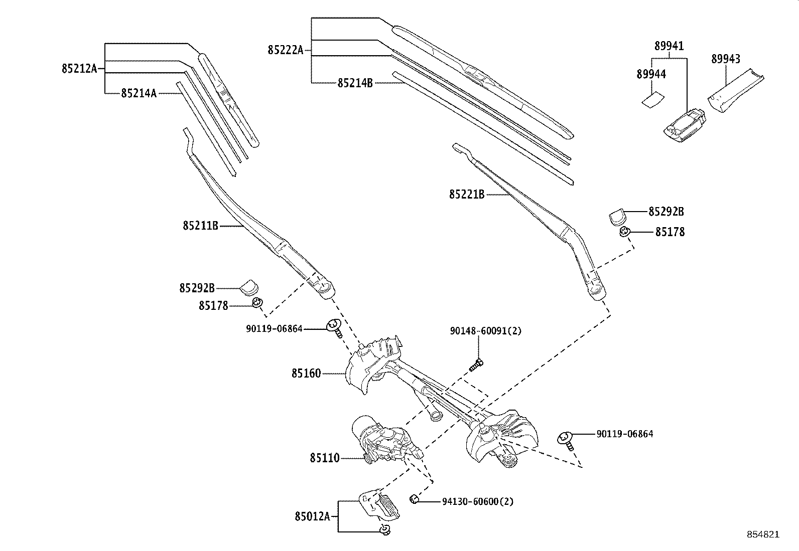 85150-42280 LINK ASSY, WINDSHIELD WIPER product image