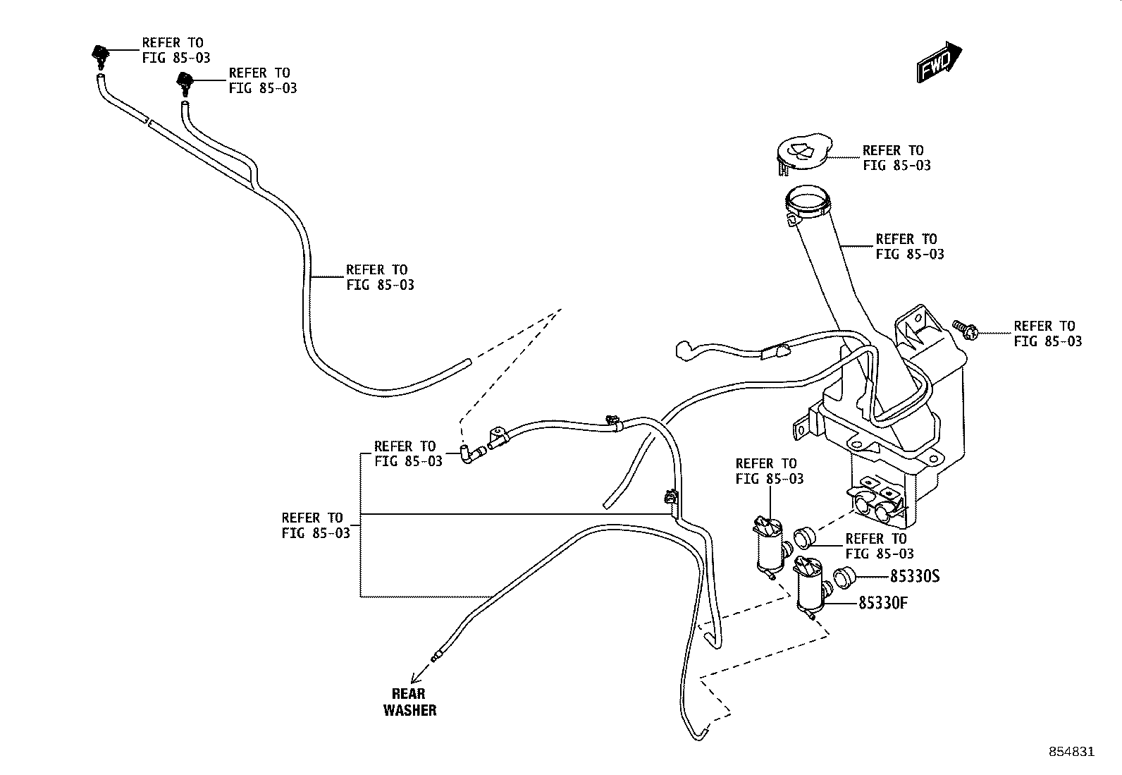 90118-WCG50 NOZZLE, REAR WASHER product image