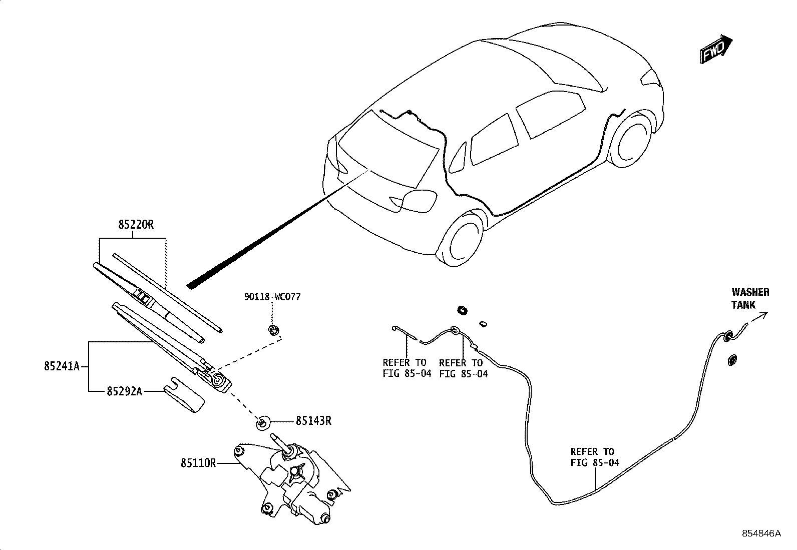 85143-WC004 GROMMET, REAR WIPER MOTOR product image