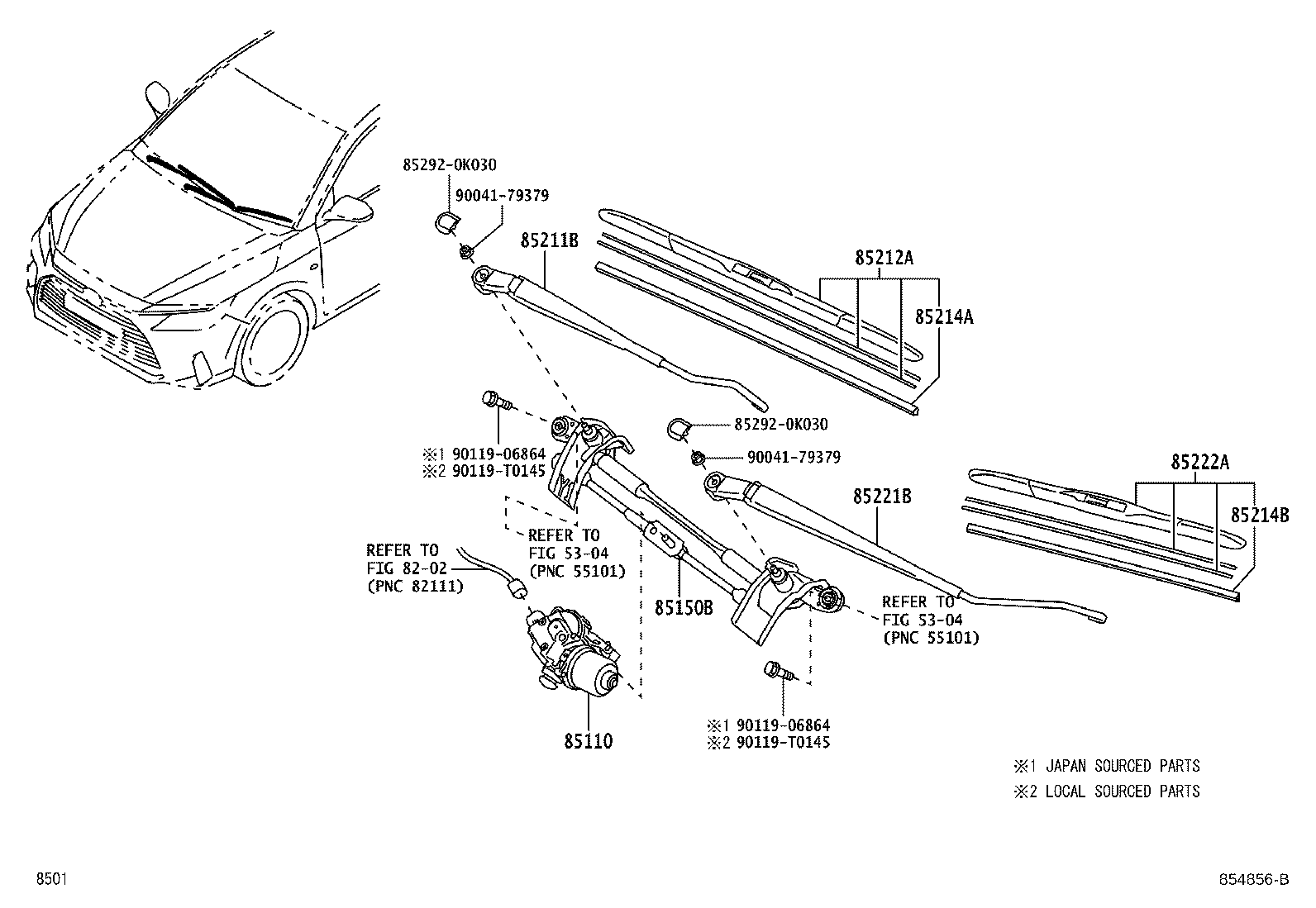 85110-BZ360 MOTOR ASSY, WINDSHIELD WIPER product image