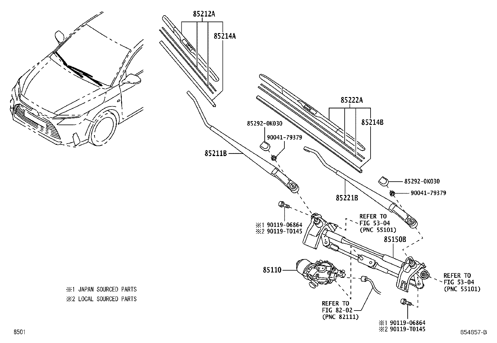 85110-BZ360 MOTOR ASSY, WINDSHIELD WIPER product image