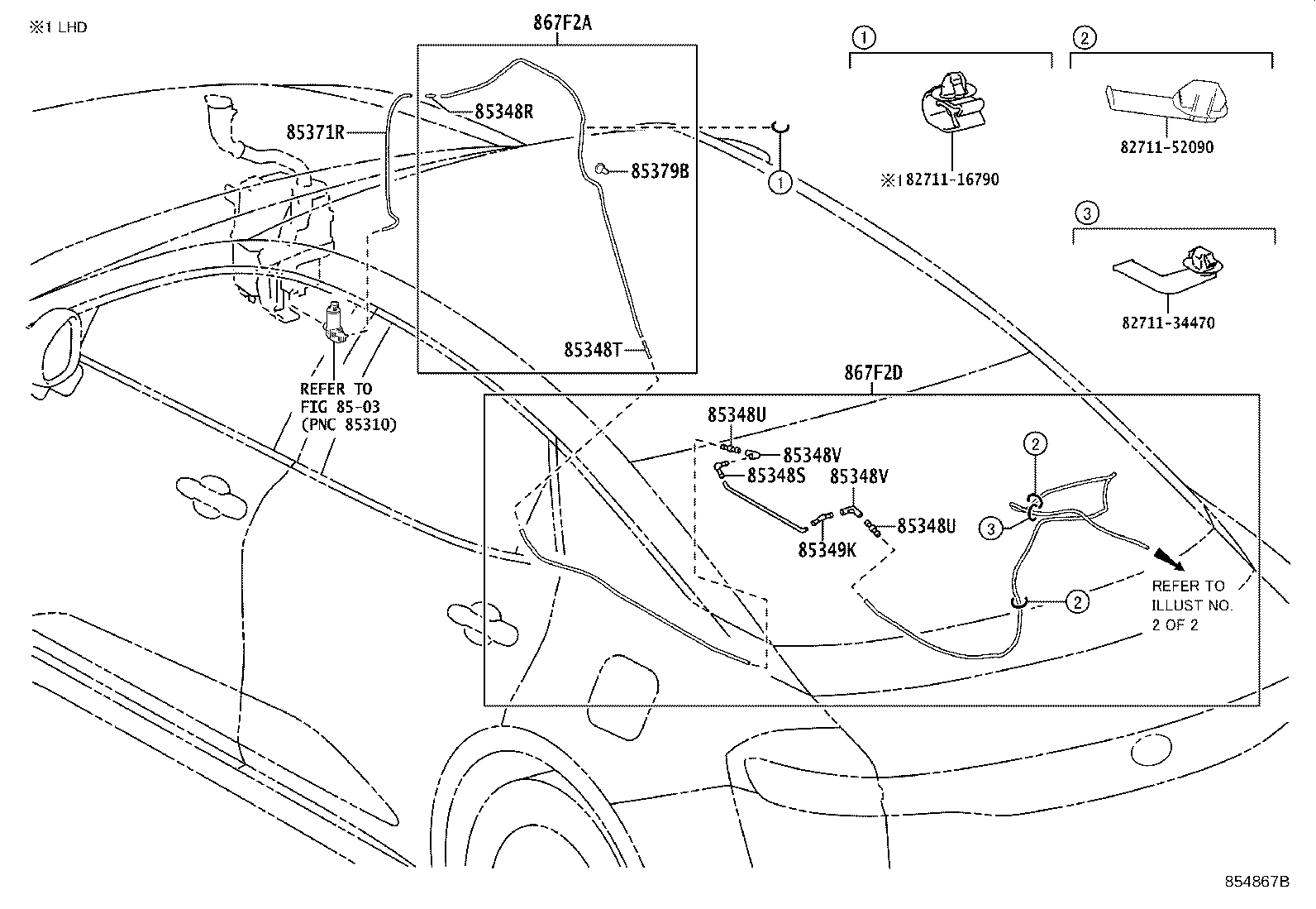 867FD-30031 JOINT, REAR WASHER HOSE, NO.1 product image