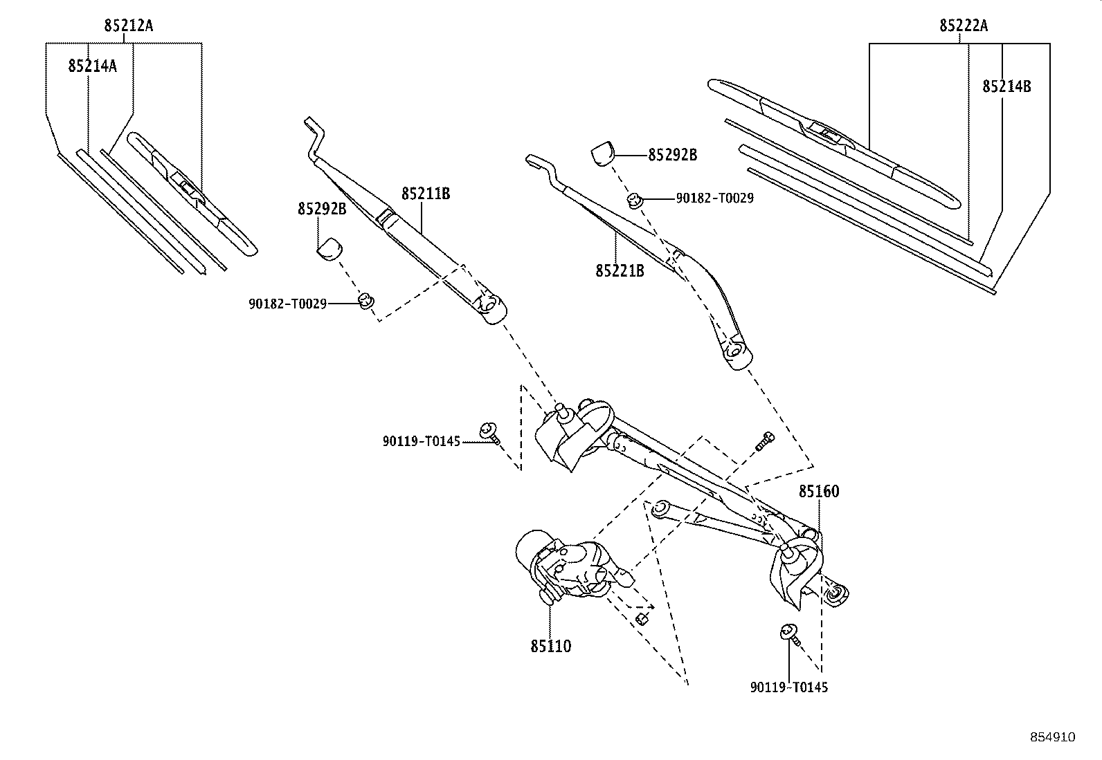 85150-0K280 LINK ASSY, WINDSHIELD WIPER product image