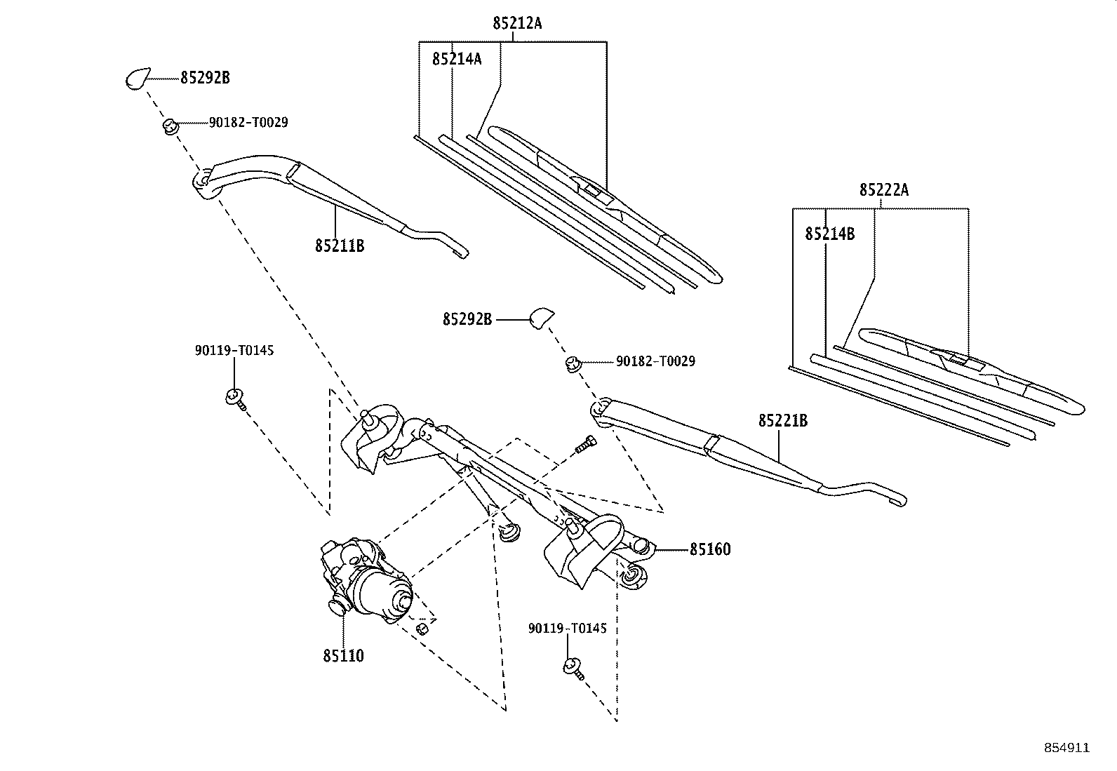85150-0K290 LINK ASSY, WINDSHIELD WIPER product image