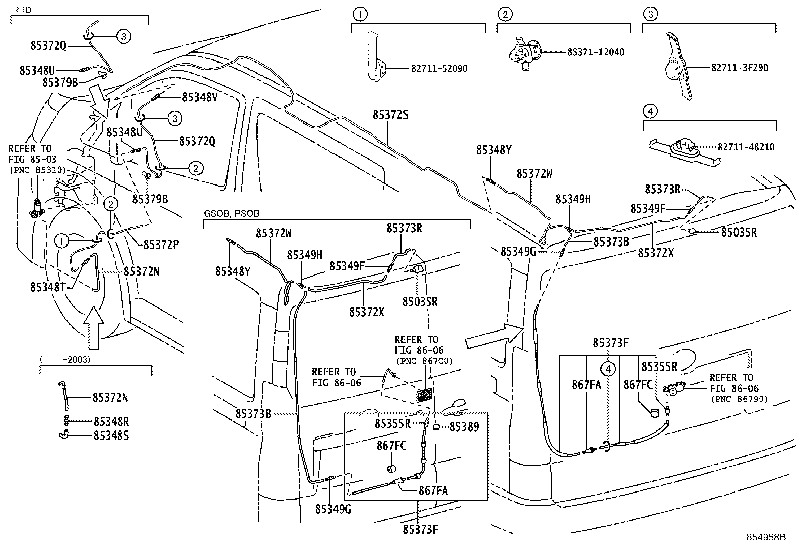 Toyota 90099-62218 HOSE, REAR WASHER (FROM JOINT TO JOINT), NO.1