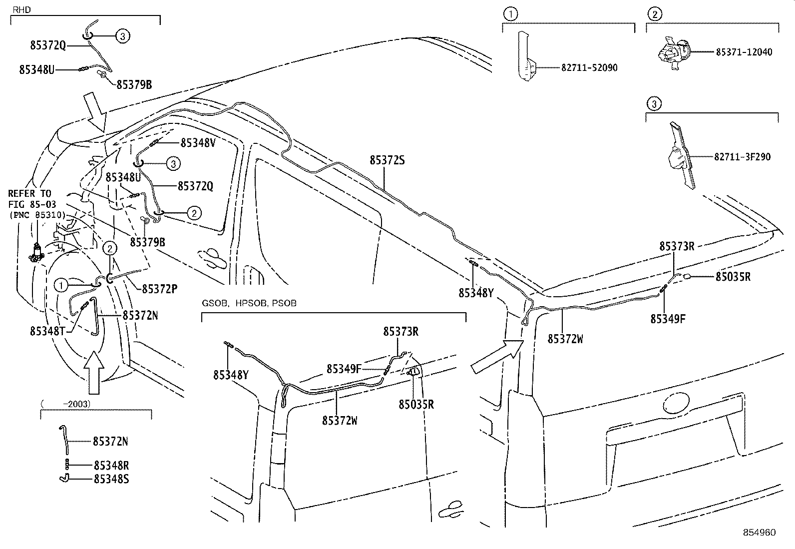 867F2-26010 HOSE, REAR WASHER(FROM JOINT TO JOINT), NO.8 product image